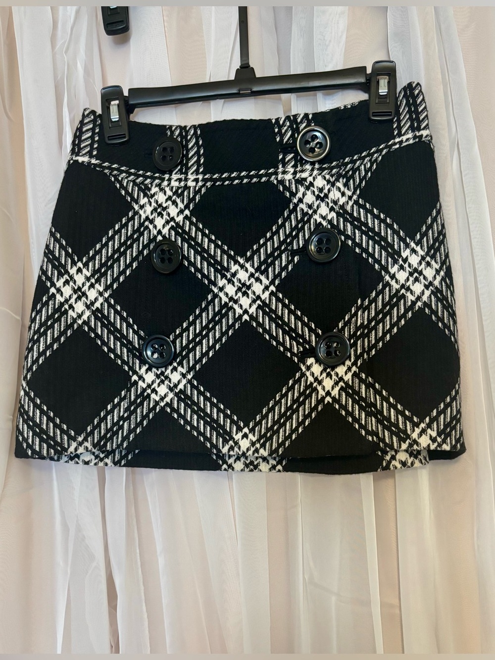 Vintage Y2K Express Size 0  Button Front Mini Skirt